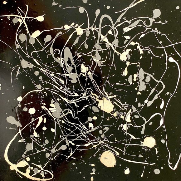 Teeming 3 - Original Art Mixed Media Oil Painting Framed 14"x14" - Picture 1 of 8